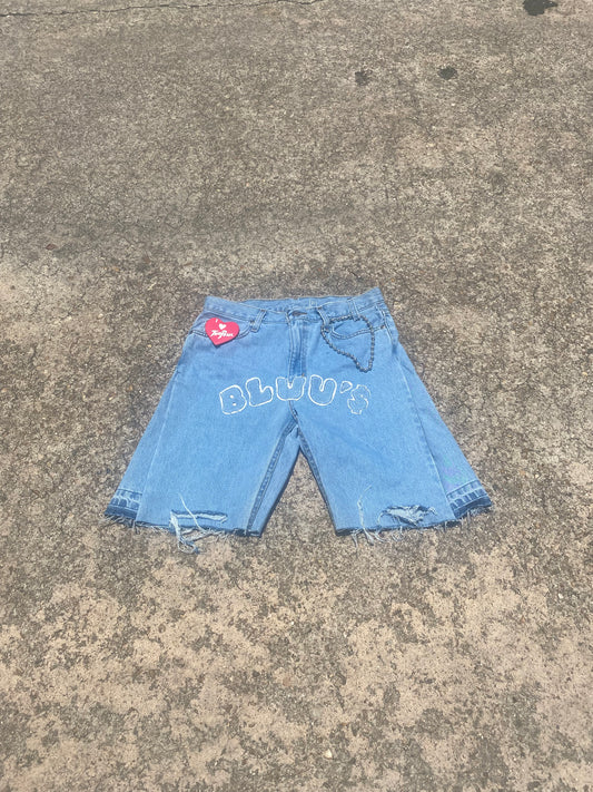 Bluu’$.Original flared jorts