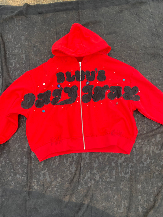 bluu’$.original Droppin Jewels Zip-up hoodies